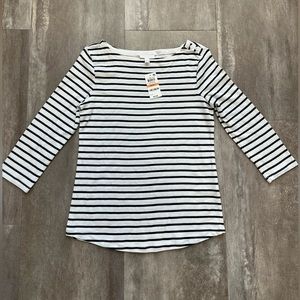 Charter Club Women’s Long Sleeve Striped Shirt - Size S